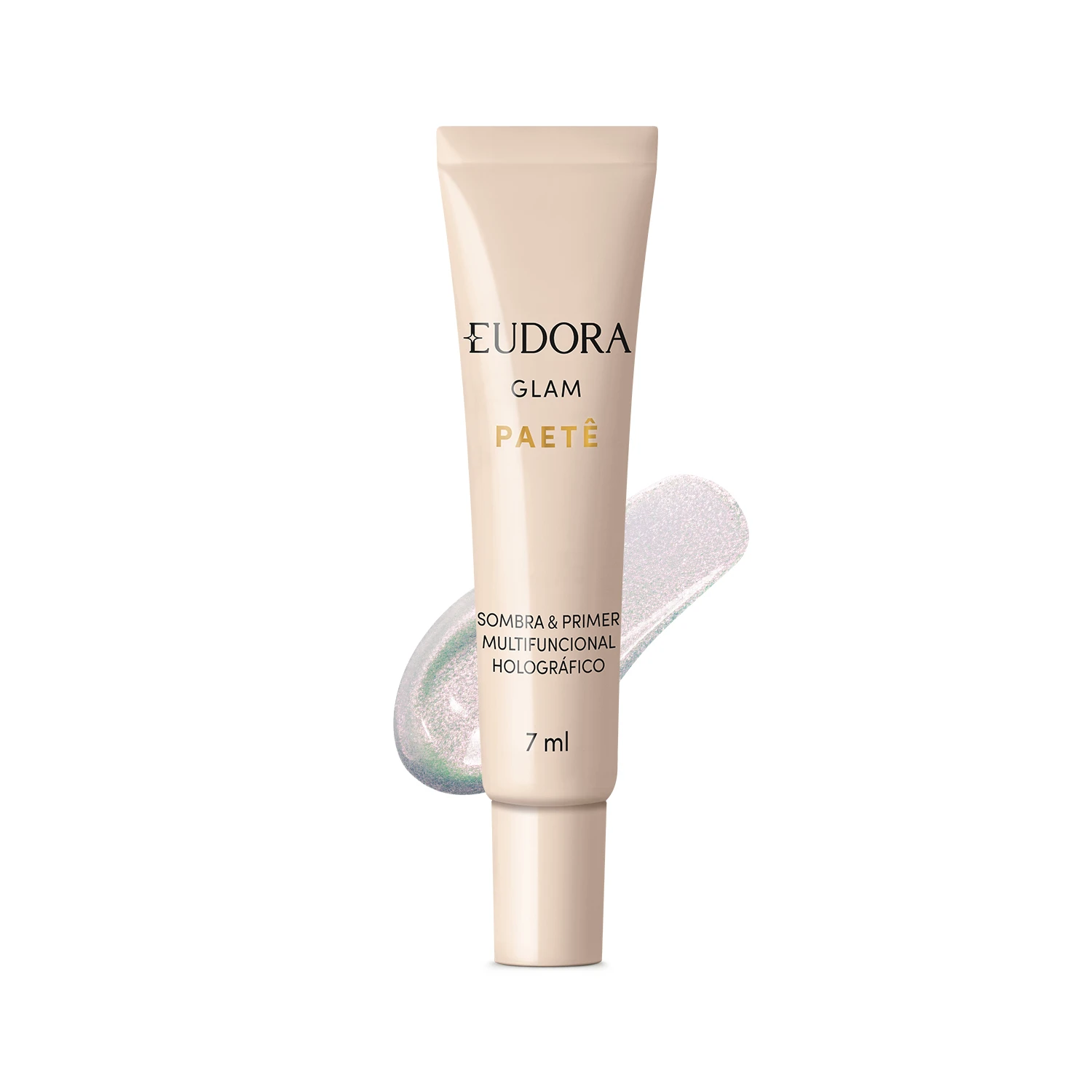 EUDORA GLAM PAETÊ SOMBRA & PRIMER MULTIFUNCIONAL HOLOGRÁFICO 7ML